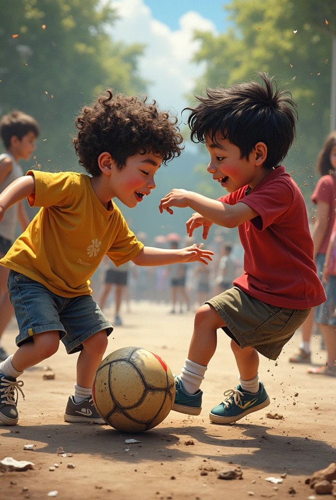 Wild children attacking people