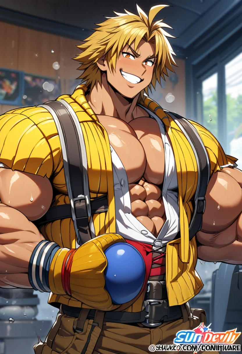 Highest quality,Huge muscles,Full Color,tidus,Massive ,smile wickedly,Open shirt,Shake hard,Devil&#39;s Wings and Tail,Huge erect penis,Rubber Suit,Magic circle tattoo,2boys,((Zoom out,Full body photo)),Stick your tongue out,The devil enters the body,(((Anal Sex,boys, man, anal sex, standing, man hug boy’s knees from back, man hold boy, breasts, nipples, both legs up, Open legs, best quality, very aesthetic, ultra-detailed, best illustration nsfw, sweat, steam, male)))