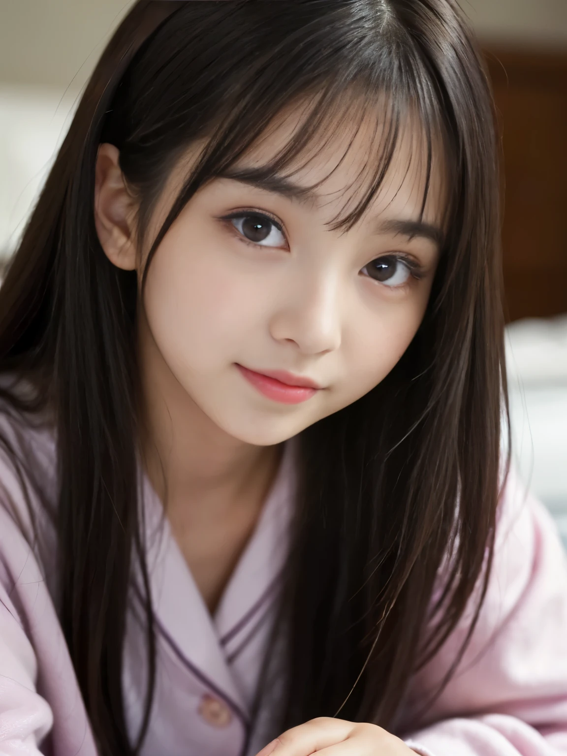 ((sfw: 1.4)), detailed face, cute face,brown eye, master piece , best quality, matured woman face , squatting , blouse , japanese , room , indoor