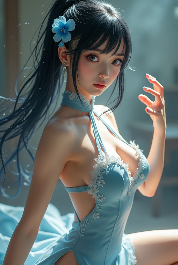 1 girl. Very beautiful. Hydrangeas, park, lake, small hill, pebble path, wallpaper, Art Deco, high detail, Cubist Futurism, Surrealism, modern, Gothic art, atmospheric perspective, panorama, perspective, diffraction spikes, masterpiece, best quality, anatomically correct, high details, 8K . ((SeaArt logo)) !Highest quality! Masterpiece! High-quality logo. 3D visualization. Unreal Engine. The highest quality, details, textures, materials, and clear forms (smooth glass, synthetic material, artificial stone, plastic, metal). Blue radiance from the depths of the forms, Seaart Logo!, 3D logo. One . Front camera view, Art Deco, high detail, modern, Gothic art, Fauvism, Contemporary art, Constructivism, Pop art, Hyperrealism, Pixar, depth of field, glowing light, ray tracing, reflection light, backlighting