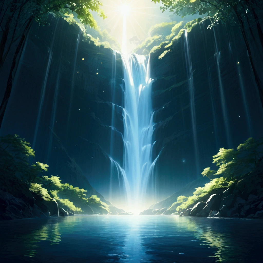 waterfall \(double exposition of space\)