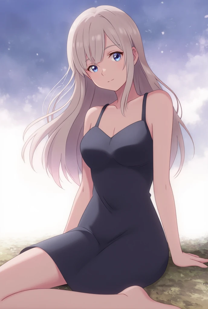 animemanga girl with long hair and a black dress posing for a picture, Sase-ri, Cute girl anime visual, anime moe art style, Those who wear skirts, animemanga girl weaincag a black dress, pretty animemanga girl, (animemanga girl), cute animemanga girl, 穿着漂亮裙子的可爱animemanga girl, attractive animemanga girl, beautiful animemanga girl, inca, Smooth anime CG art