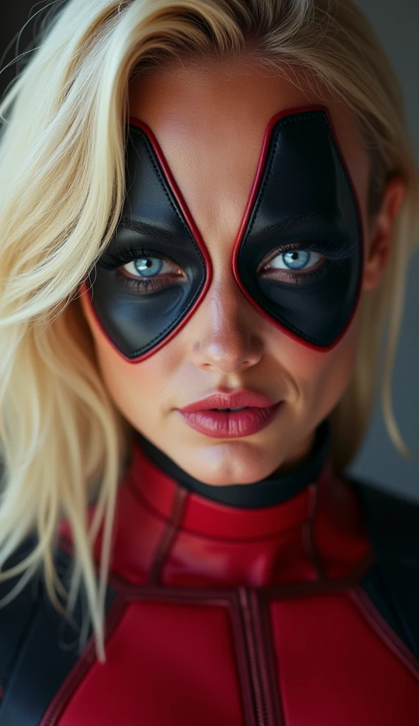 Taylor Swift as Lady deadpool,beauty burned face
