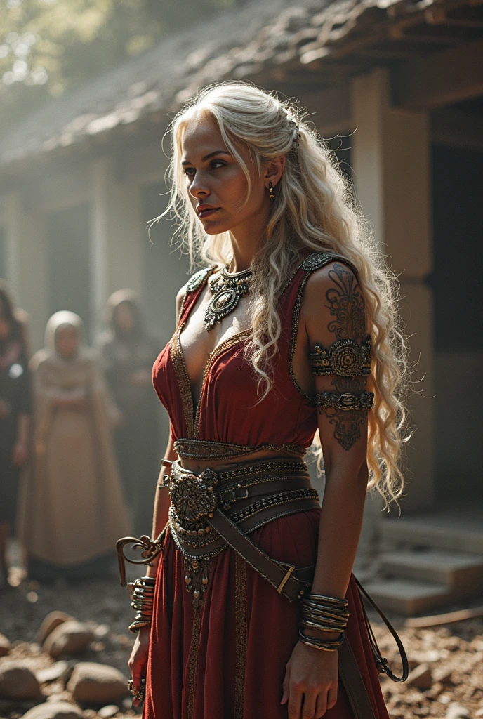 photo of perfecteyes eyes, perfecteyes eyes, GREY EYES,(combined face of Kate Bosworth and Elizabeth Debicki:1.2) (masterpiece, ultra realistic pale Skin Texture, 8k high resolution:1.3), 35-year-old woman, wild and free, luscious silver-white hair, (almond-shaped brown eyes:1.2), dressed as MYSTIC NORDIC Empress in flowy Priestess dress with open neckline, (soft lighting and film grain:1.1), 8k UHD capture with DSLR, detailed rendering for photorealistic portrayal, (symmetrical eyes:1.1), natural and intense expression, strong and mysterious presence, immersive art style, Nordic folklore-inspired, contemporary realism, dynamic and vibrant background, lush foliage, enchanting forest, powerful aura, artistic fusion, intricate details, stunningly lifelike, mythical and captivating, ultimate display of artistry.