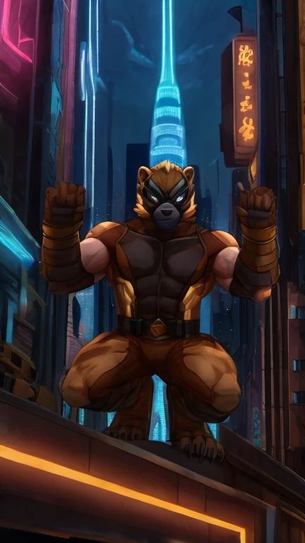 (1boy, wolverine, logan), (extremely detailed CG unit 8k wallpaper),(master part), (best quality), (ultra detail), (best illustration),(Tsukasa Hojo style), cowboy shot, Paw pose, show Paws show claws, (Sharp eyeliner, ombre, detailed eyes:1), dark, night, neon light, cyberpunk city, digital art, break , upper body, close up, crouching, Sharp claws, superhero, helmet, domino mask 