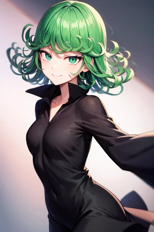 Tatsumaki, smiling