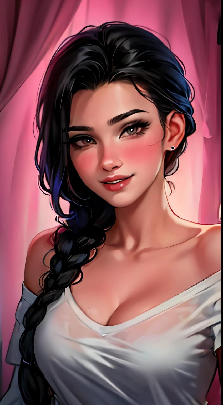 (best qualityer , work of art, 1 girl in town,with a seductive look, and a carefree smile ,wearing sexy clothes