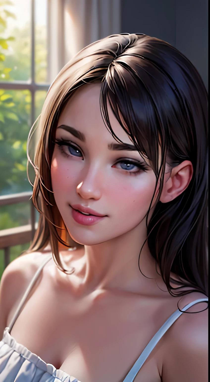 NSFW, desnuda completa, vagina sin vello, nude, obra maestra, mejor calidad, ultra detallado, ILLUSTRATION,(1 mujer),Hermosos ojos detallados, mirando al espectador, de cerca, (enfoque en el seno), (desde arriba:1.1), pechos enormes, black tatuaje, tatuaje, chest tatuaje, arm tatuaje, rib tatuaje, breast tatuaje, cleavage tatuaje, neck tatuaje, shoulder tatuaje, huge tatuaje