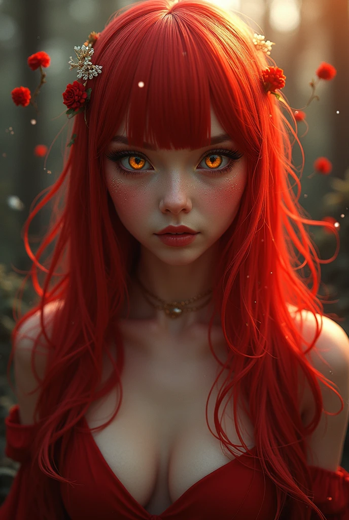sensual gorgeous Fursona girl , colorful vivid, expresive beautiful eyes, with the sun setting in the background. Roxy Paine Loish , Anne Bachelier portrait style,intricate, highly detailed