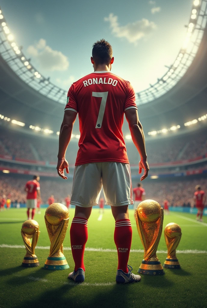 cristiano ronaldo;with these trophies,and are teams at the stadium