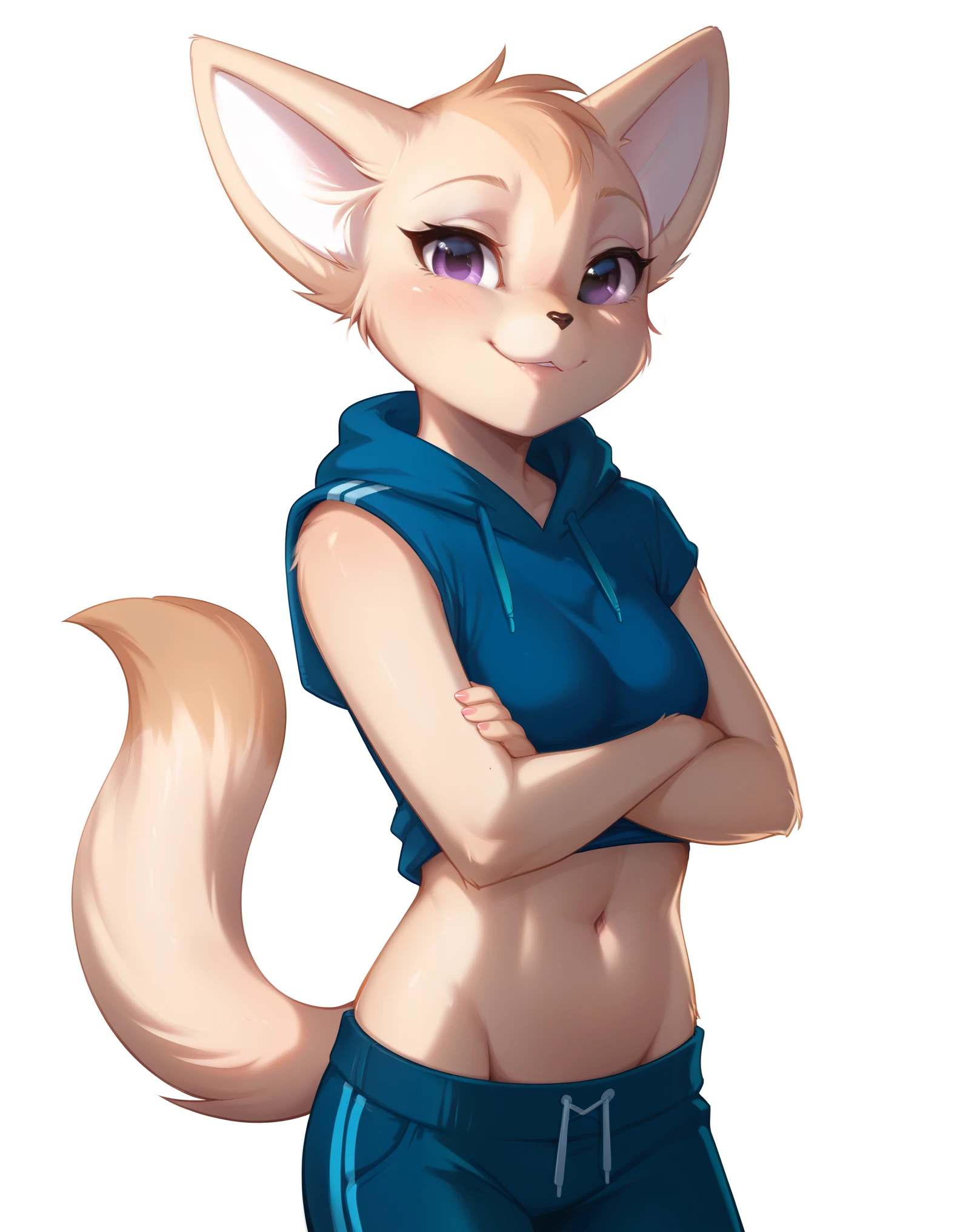 twokinds, tkstyle,,  score_9, score_8_up, score_7_up, digital illustration, solo, anthro, (female, 1 female, fenneko), white background, young