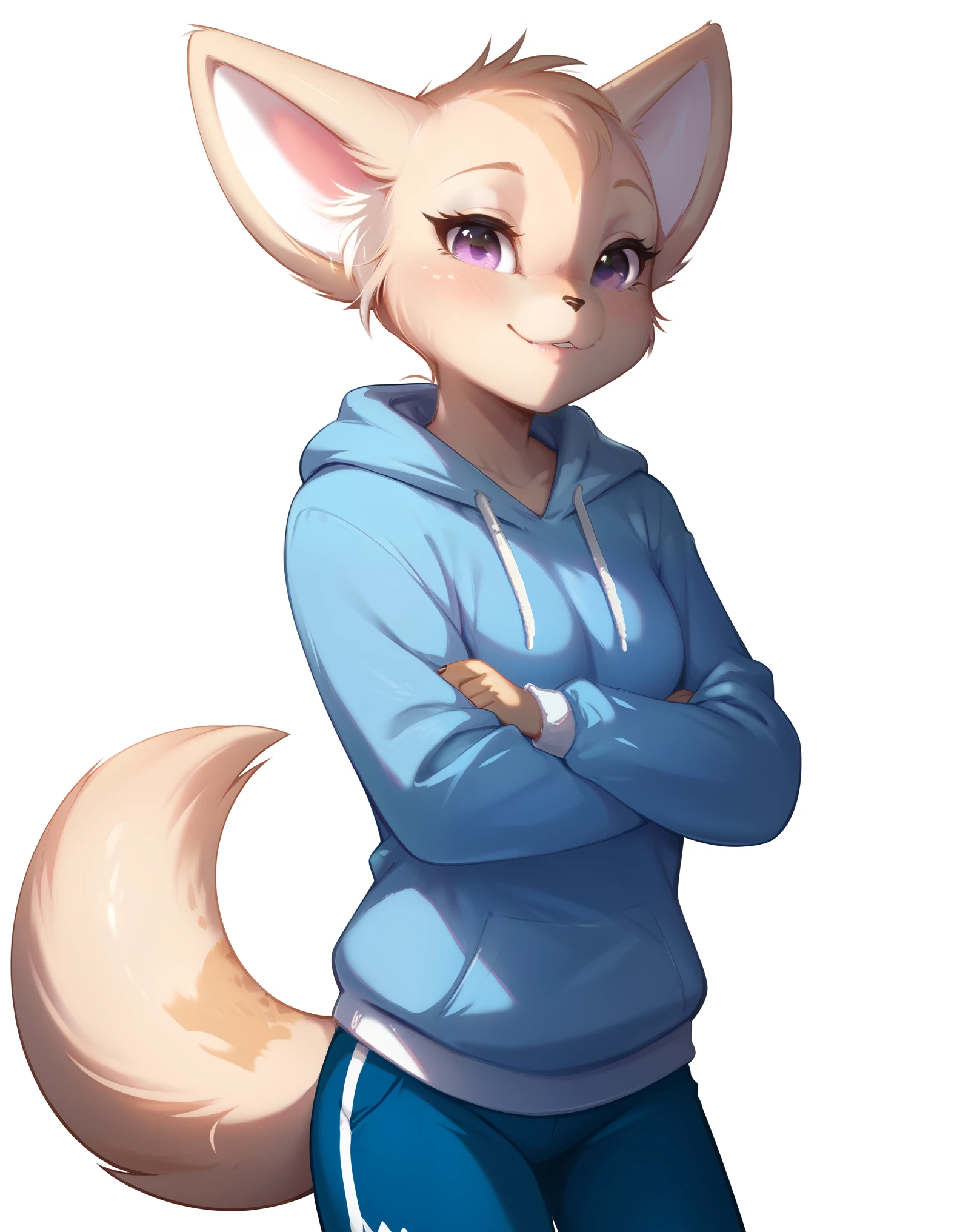 twokinds, tkstyle,,  score_9, score_8_up, score_7_up, digital illustration, solo, anthro, (female, 1 female, fenneko), white background, young