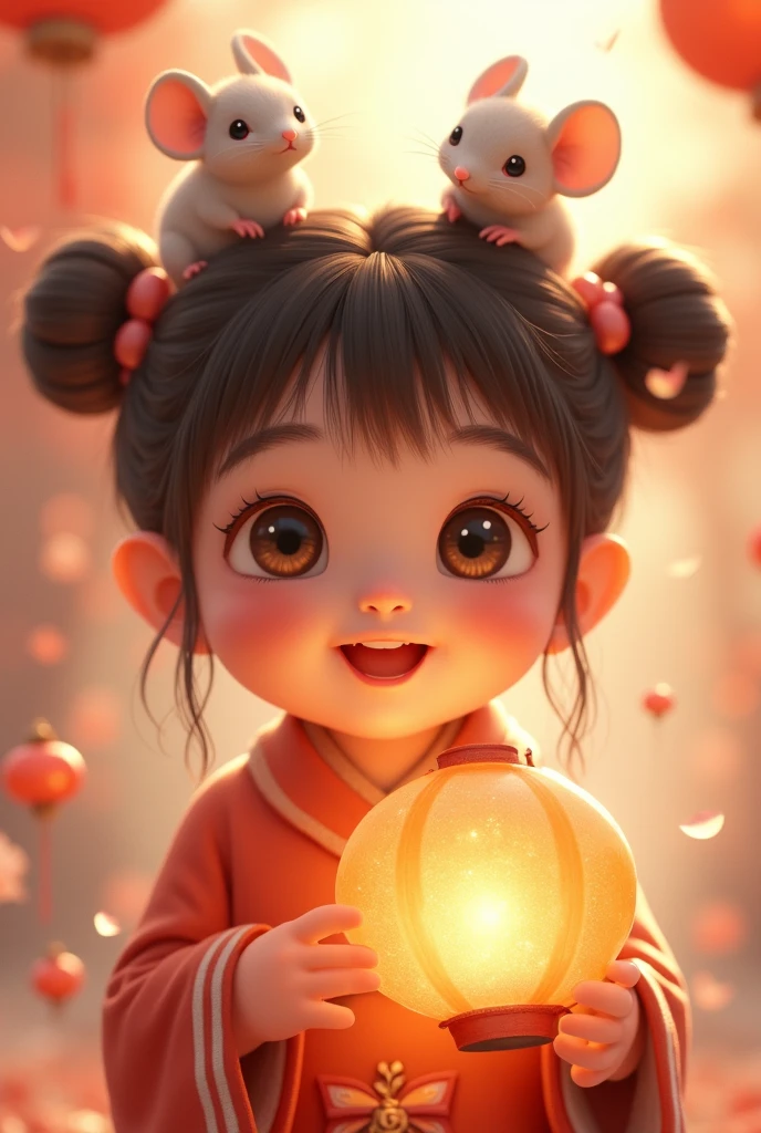 Anime girl with doll and lantern in her hand, trending on cgstation, by Yang J, author:Qu Leilei, lovely digital painting, Palace , A girl in Hanfu, author:Li Fangying, By Li Song, Beautiful character painting, cute character, Guviz-style artwork, trending at cgstation, author:Chen Lin