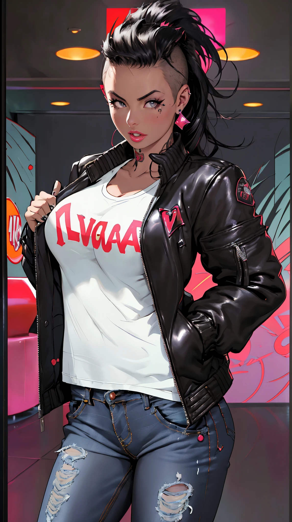Blowjob、Cum in mouth、Tongue out、Enamel Bodysuit