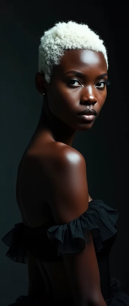 black female body vector on white background


