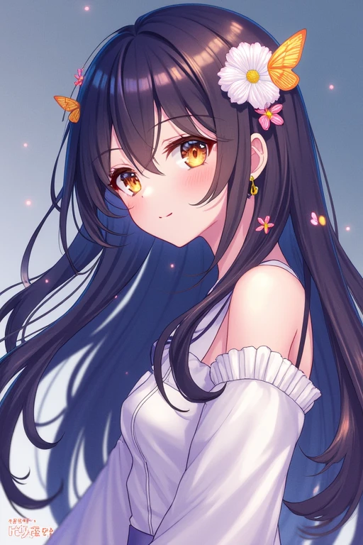 Absurd, high quality, Game CG, One girl, houraisan kaguya, Evening Gowns, Frillsのドレス, Frills, Outdoor, Night Sky, Falling feathers, Upper Body, Particles of light, Bokeh, chromatic aberration
