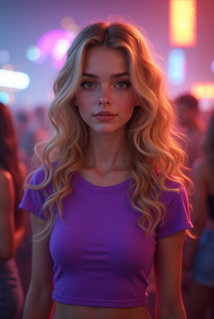 1 girl, tanned skin, red straight long hair, large ass, yellow summer dress, full lips, long eyelashes, pretty eyebrows, soft skin, black velvet choker, night, neon lighting, diamond earrings, blue eyes, standing against table, (best quality,8k,highres,masterpiece:1.2),ultra-detailed,(realistic,photorealistic,photo-realistic:1.37),cinematic lighting,dramatic atmosphere,intricate details,chiaroscuro,moody colors,glowing skin,sultry expression