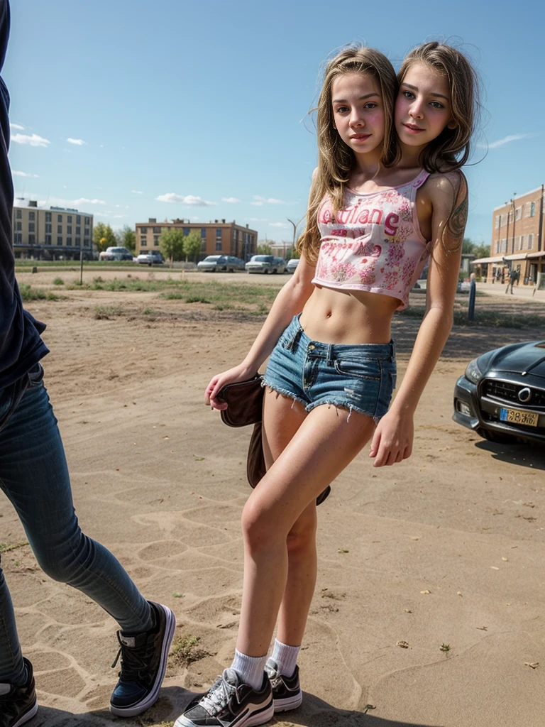 18 year old Emma Watson, (((naked))), (((standing at a boardwalk))), shy, worried, hiding, ((face blushing)), (((hand between legs))), (minimal jewelry), choker, ((embarrassed pose)), angry, (((solo shot))), alone