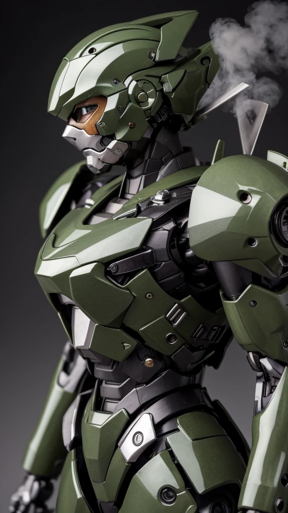 最high quality非常に詳細, Advanced Details, high quality, 最high quality, High resolution, 1080P, hard disk, beautiful,(War Machine),(Snug-fitting headgear),See the big picture,beautifulサイボーグ女性,Dark Green Mecha Cyborg Girl,Battle Mode,Mecha Body Girl　8k dark green body armor　Elementary school girl　Sweaty face　Droopy eyes　short hair　Gas mask with extension nozzle　boyish　Steam coming out of my head　My hair is wet with sweat　Black Hair, Steam coming out of the mouth　Lie in bed with no exposed skin　