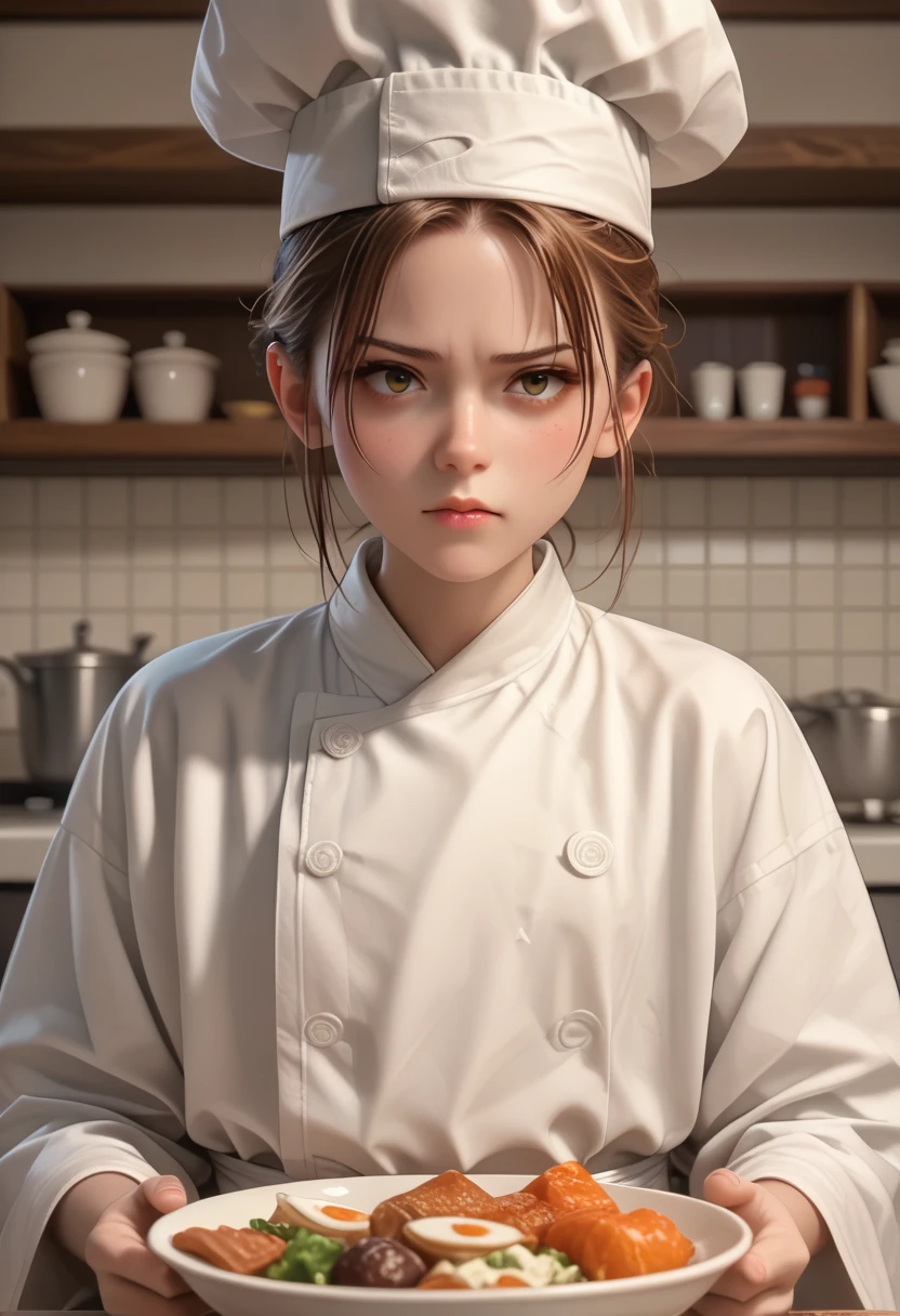 a small Virtual 3d model of a Japanese chef