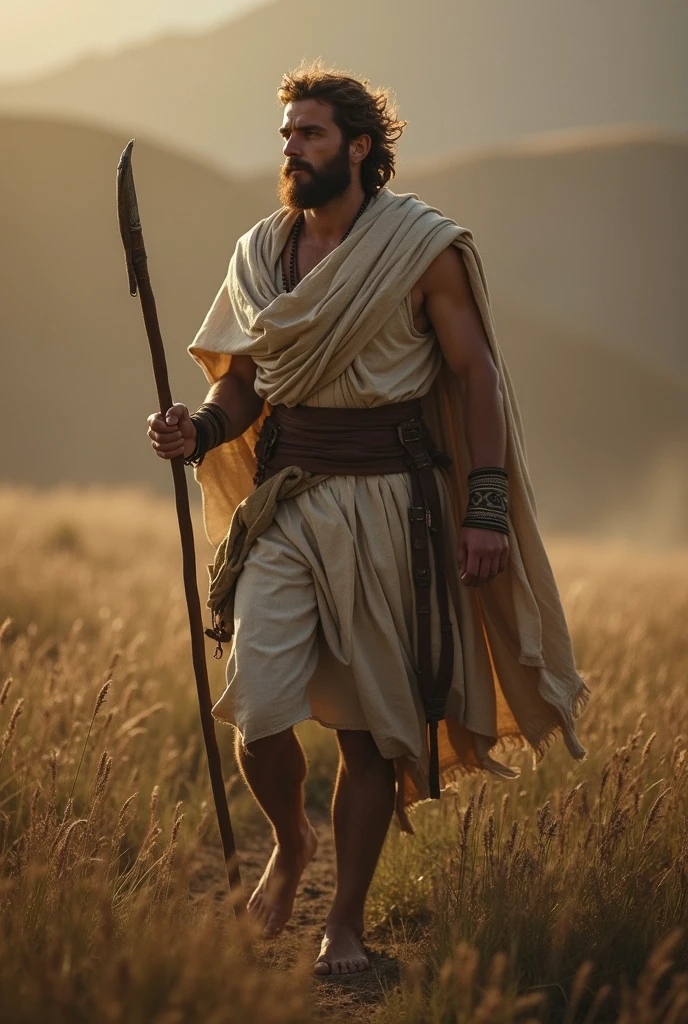 Real image of david from the bible a young shepherd of sheep - SeaArt AI