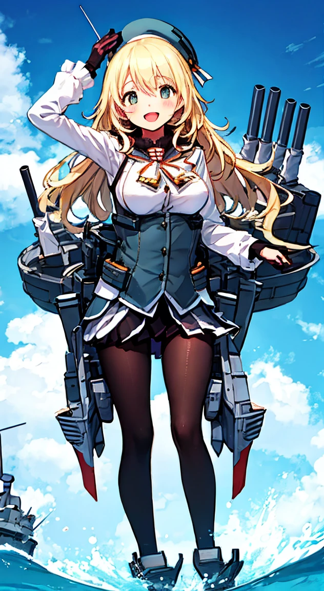 Kantai Collection,Atago,Hurrah pose,smile,