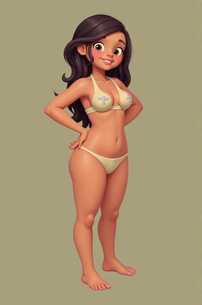 drawing of a woman in a bikini and skirt with a smile, cartoon digital art, in cartoon style, cartoon artstyle, cartoon digital painting, chin, digital art cartoon, cartoon style illustration, cartoon illustration , Cartoon character, cartoon portrait, caricature illustration, chin from portal, cartoon style, cartoon art, realistic cartoon, highly detailed cartoon, cartoon art style, 8k