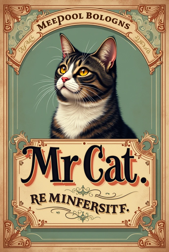 wanted poster of a cat villain wearing pirate hat in french text