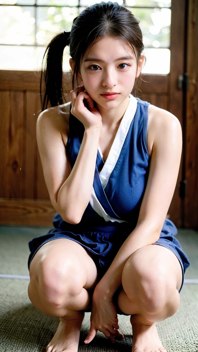 High resolution、超High resolution、photograph、japanese women、look far away、cute、25 years old、random hairstyle、nurse、Angle of view from the side、Japanese、lean forward、Medium chest、valley、nipple slip,nippleが見える、nipple、Through gaps in clothes