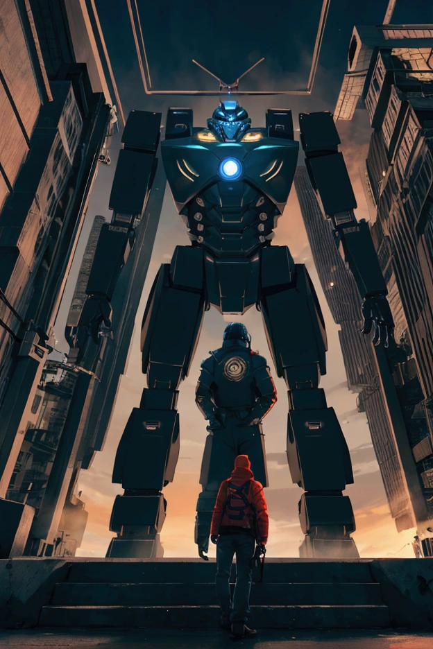 a giant robot made up of large robots 