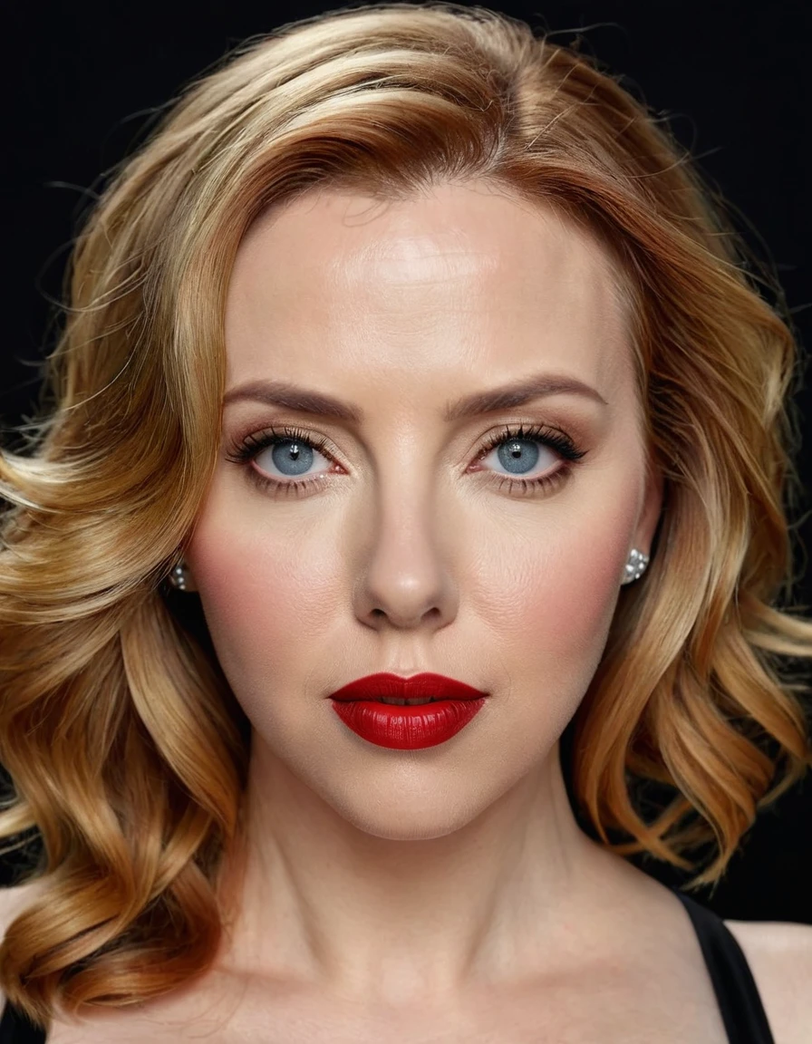 (facial portrait:1.2), a woman (amber heard), red dress, blonde, lustful, extremely detailed eyes and face, beautiful detailed lips, longeyelashes, cinematic lighting, chiaroscuro, dramatic, moody, rich colors, luxurious, captivating, mesmerizing