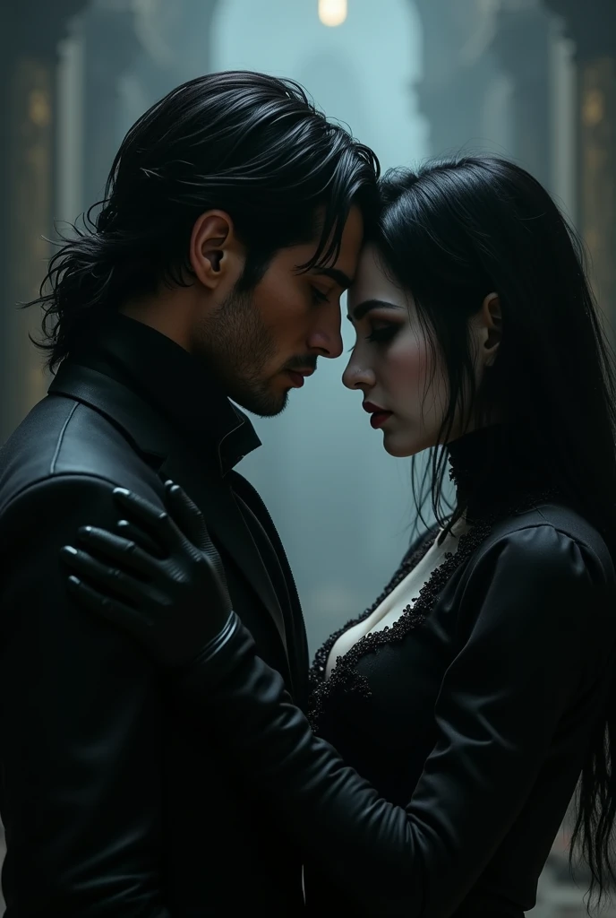 hot girl, kissing a biker
