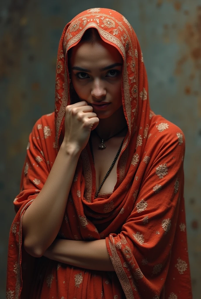 Compose a striking and cinematic photograph featuring a beautiful Malay woman in hijab and wear summer outfit seated on a throne as the leader of a mafia gang, surrounded by her loyal male followers. Use dramatic and moody lighting techniques to create a compelling atmosphere that highlights the intensity and power dynamic within the group. Pay special attention to the woman's confident and enigmatic expression as she commands the respect and allegiance of her followers. Capture the essence of their unity and authority, evoking a sense of intrigue and strength that defines their presence in the underworld, Super 8mm lense, Extreme close-up, High Contrast cinematography effect, Natural Lighting, Desaturate color grading, high quality, ultra detail, 8k resolution,