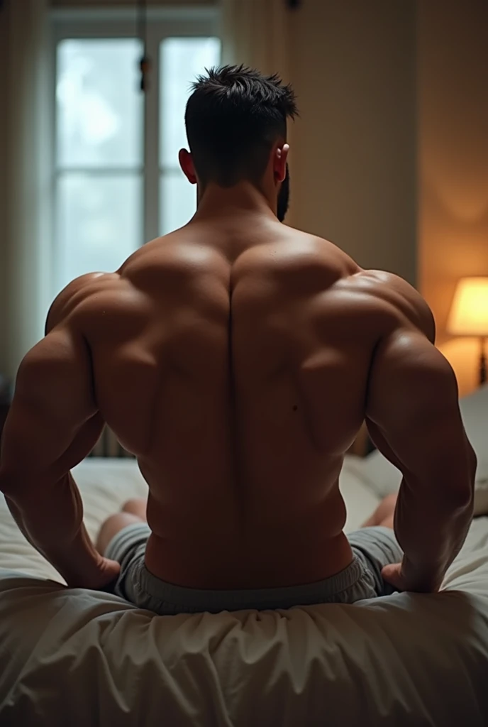 The reproductive organs of one strong man are put into the ass of another strong man