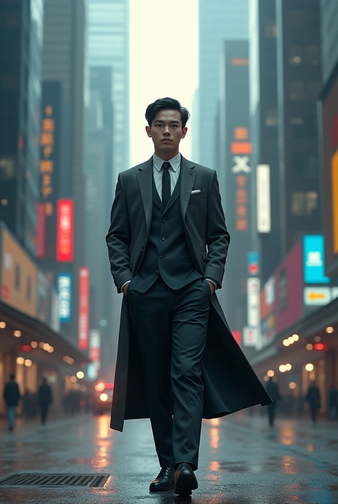 A male Chinese publicist carries a handbag at work --auto --s2