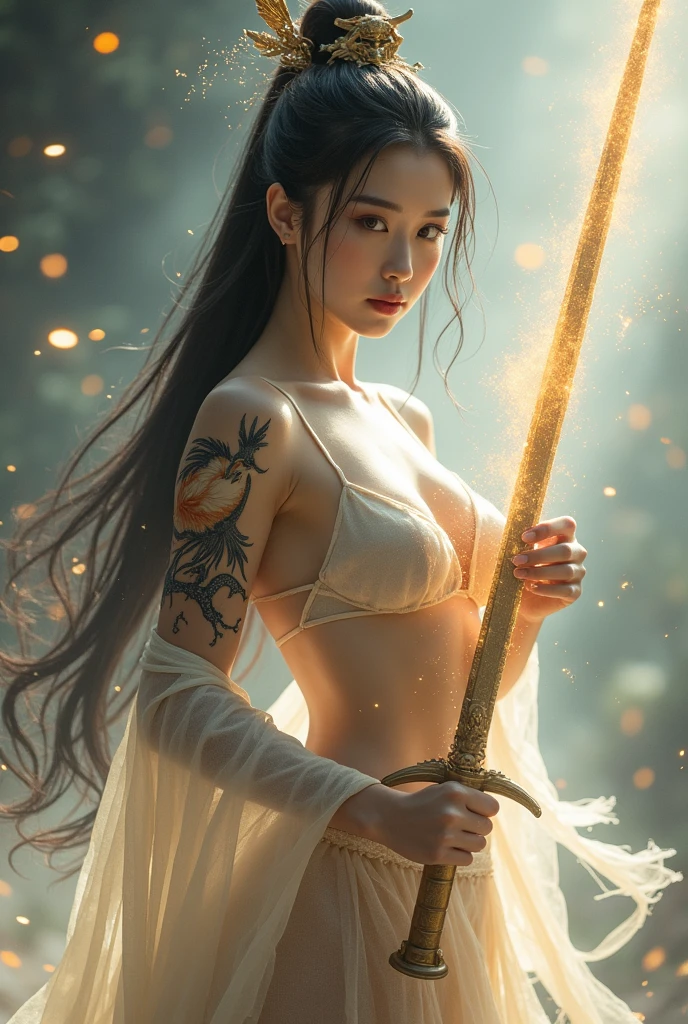 Warrior woman with sword　Big Breasts　nude　