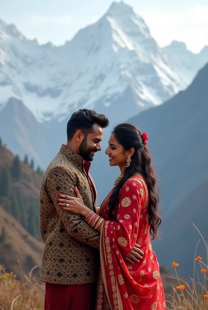 epic realistic portrait of Pakistani couple outdoor 