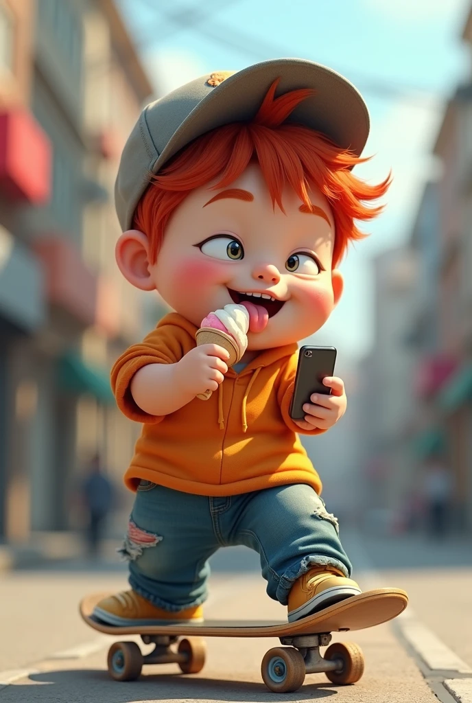 A boy eating burger in rainy season holding umbrella
