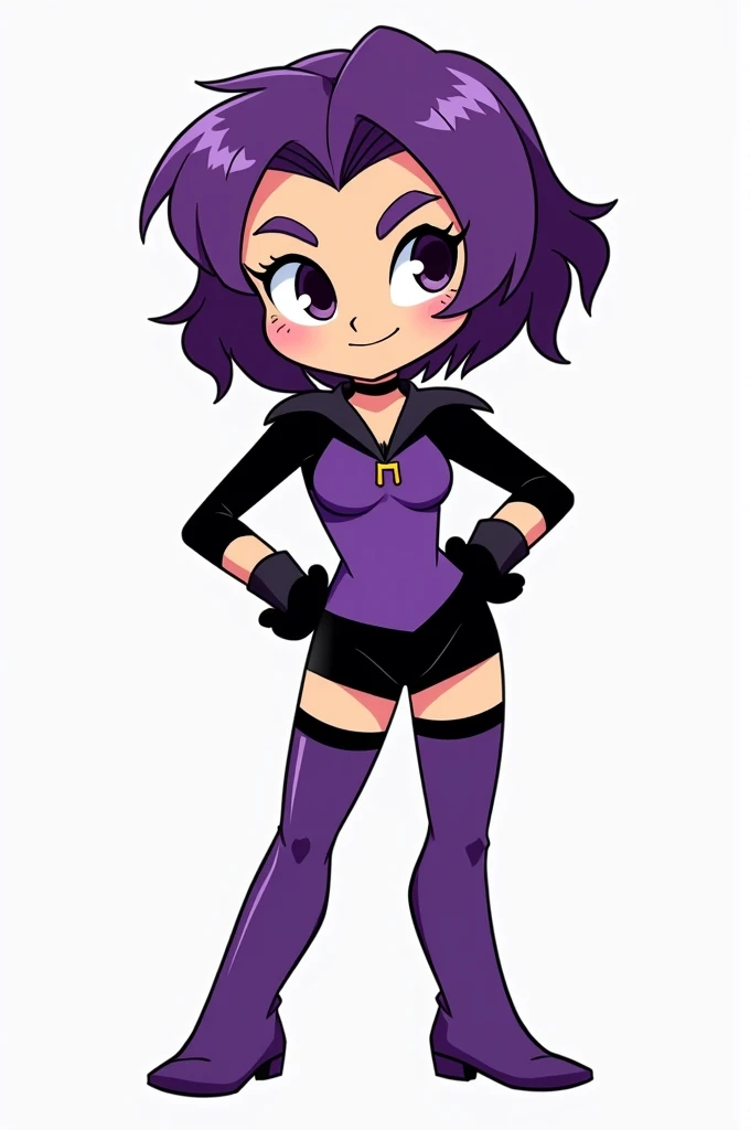 Lingerie design inspired by raven (teen titans), in various views (front and back)