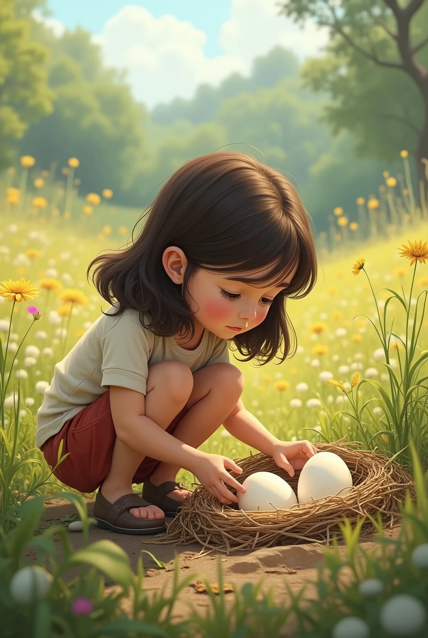 Sofia created a comfortable nest for the bird in a box with soft hay. She fed him seeds and fresh water every day. Gradually, the bird began to feel safer and more comfortable around Sofia. She called him Pipo and they became great friends. --auto --s2