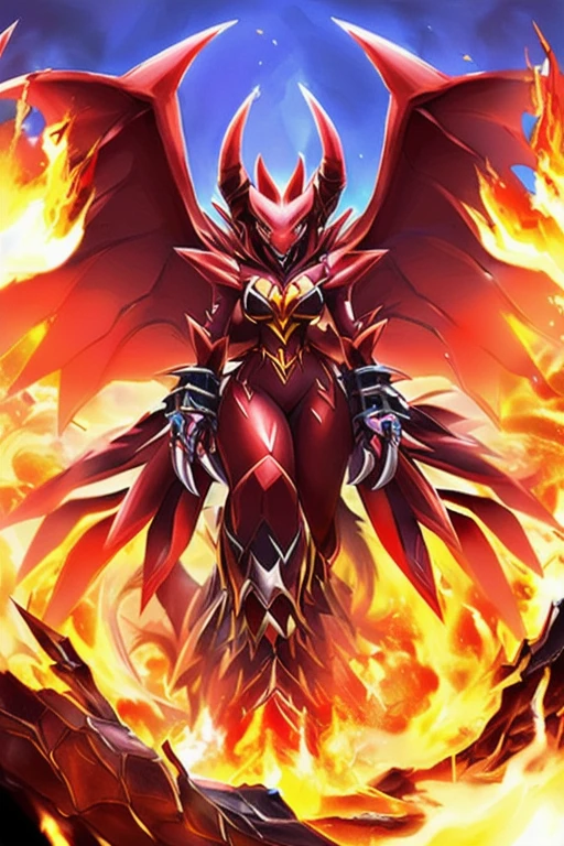  Female devil hell fire Digimon style 