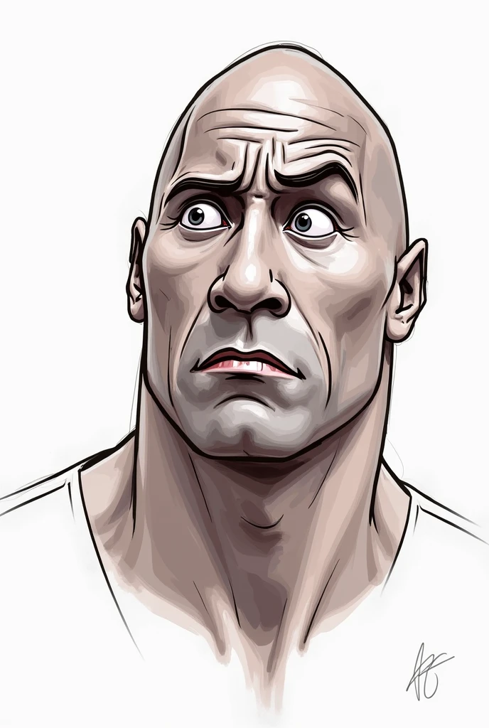 <lora:wojak:1>, dwayne johnson, the rock, wojak