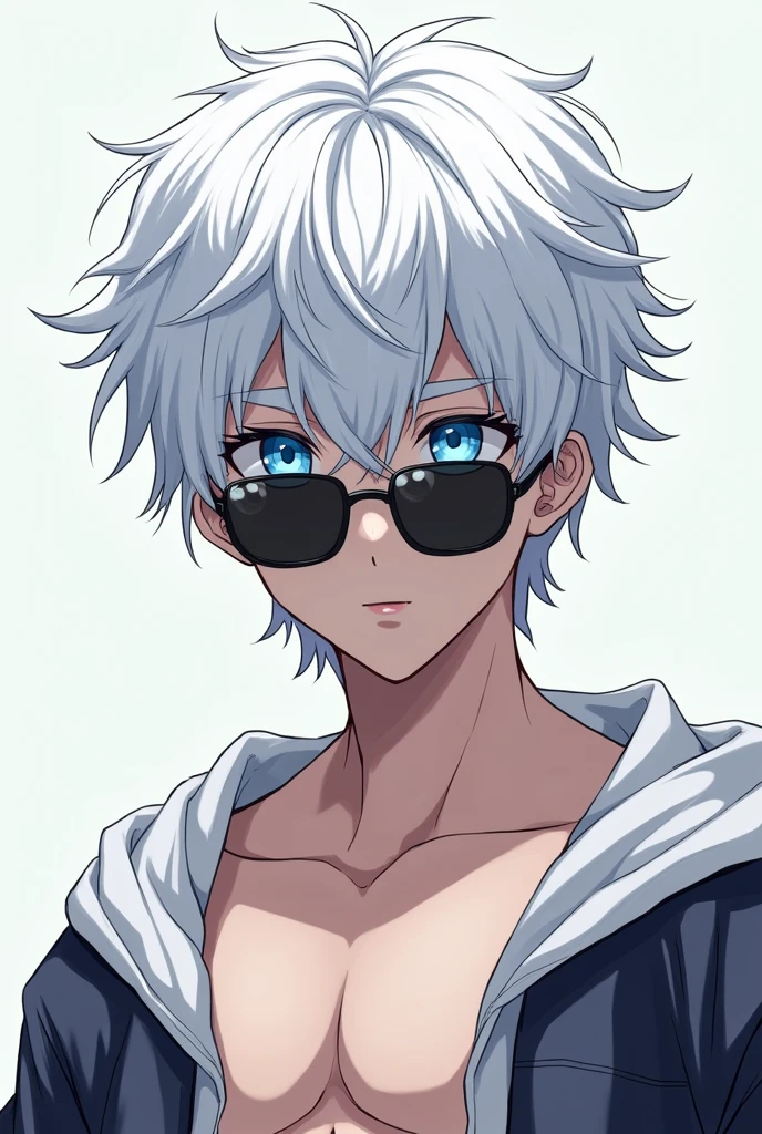 (absurderes, hight resolution, ultra-detailliert, nffsw), masutepiece, Best Quality, male child, 10 yo, Solo, Handsome, Short hair,spiky hair, White hair, Blue Eye, finely eye and detailed face, real shadow, toppless, Full body, White towel wrapped around the waist, Homestyle MUJI