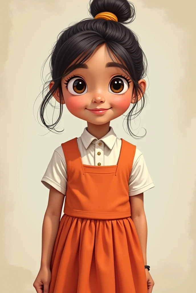 Chubby, brown-skinned Mexican girl
