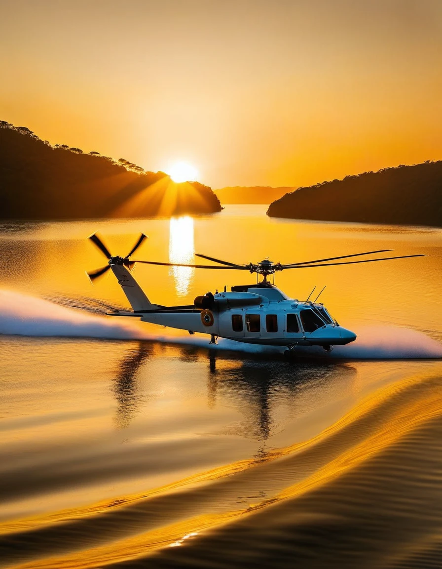 Helicopter shot，Golden Pool，sunset，Sparkling，Backlighting equipment for couple on boat:SonyA77(Single) [SONY（Sony）Digital Camera] lens:70-300mm F4-5.6 SSM moments:2017-09-24 17:37:02 Shutter:1/8000 aperture:F/6.3 focus distance:300mm Sensitivity:0  