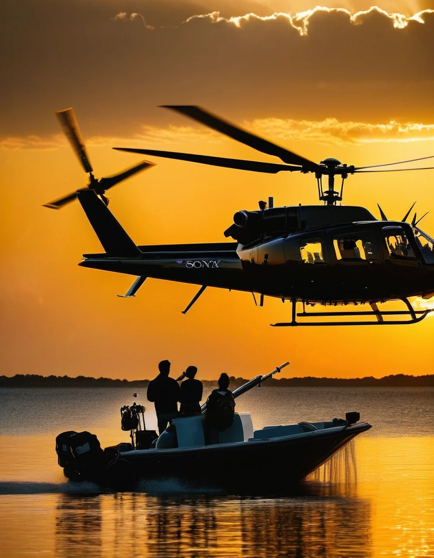 Helicopter shot，Golden Pool，sunset，Sparkling，Backlighting equipment for couple on boat:SonyA77(Single) [SONY（Sony）Digital Camera] lens:70-300mm F4-5.6 SSM moments:2017-09-24 17:37:02 Shutter:1/8000 aperture:F/6.3 focus distance:300mm Sensitivity:0  