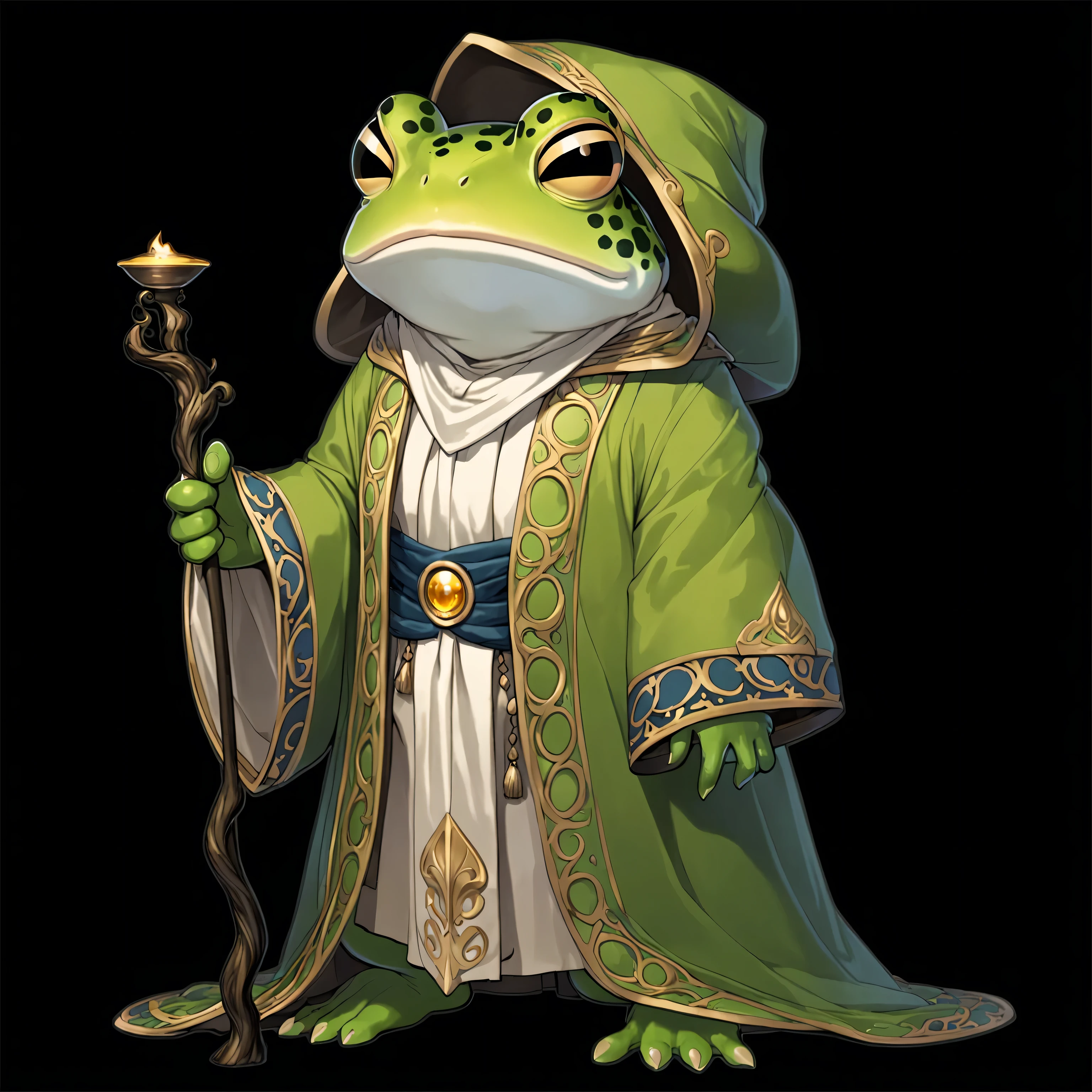 masterpiece, best quality, good quality, Highly detailed, sorcerer toad, mustache, old and wise, modern aesthethic