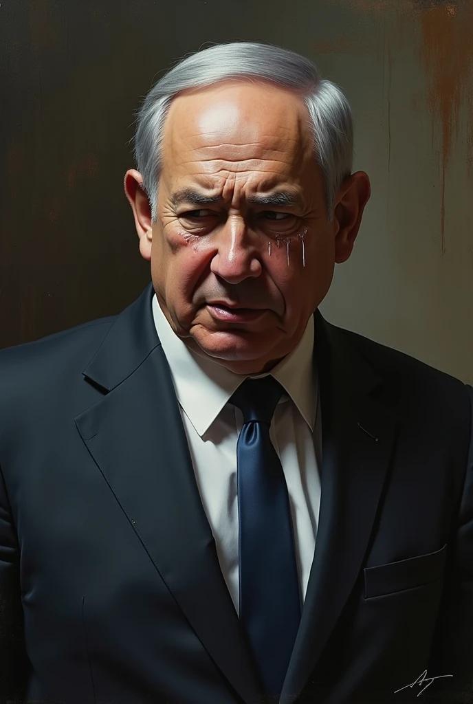 Binyamin Netanyahu is crying