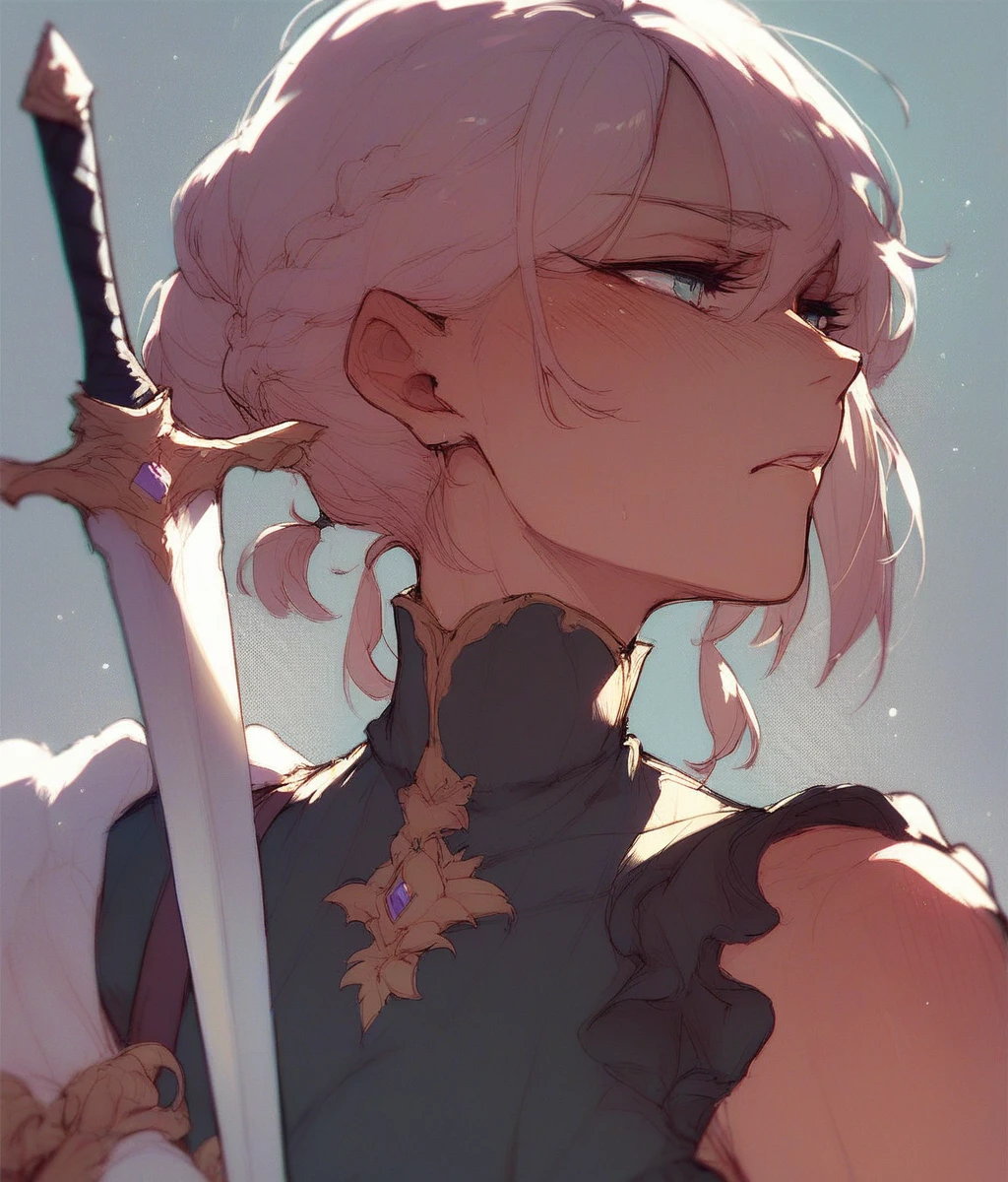 Girl with sword、Close-up