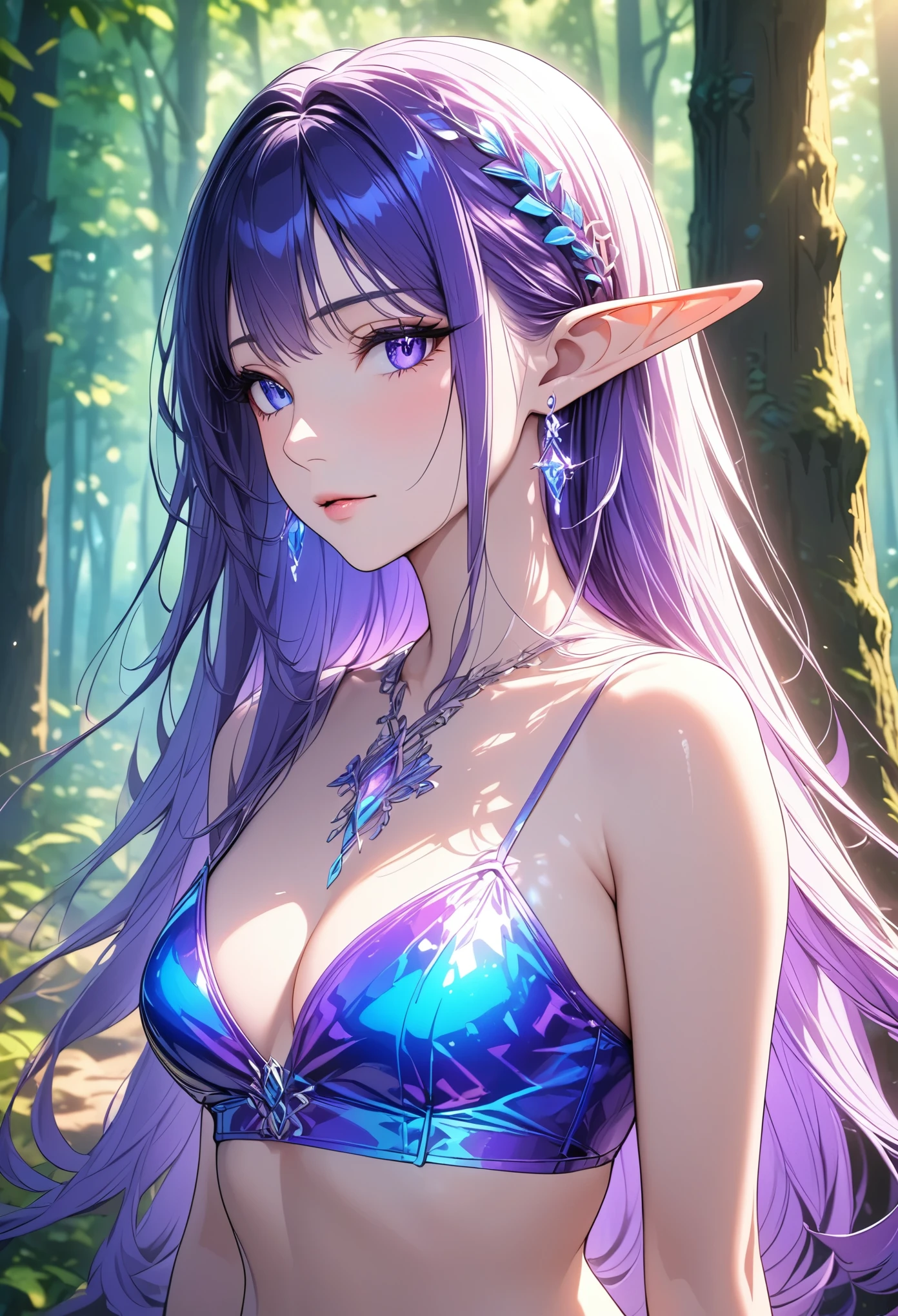 Style-SylvaMagic, award winning character concept art of a beautiful dryad sitting against a citrus tree, in a beautiful orange citrus grove, citrus fruit in trees, amazing body, smiling, happy, laughing, jubilant, light blue hair, golden horns, beautiful gossamer see through dress, blurry_background, breasts, smile, voluptuous, natural lighting, medium_breasts, lips, looking_at_viewer, solo, from above, highly detailed 8k character concept portrait studio lighting, sunlight, beautiful lighting,